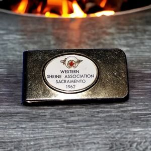 Mid-century money clip 1962 Western shrine association Sacramento California